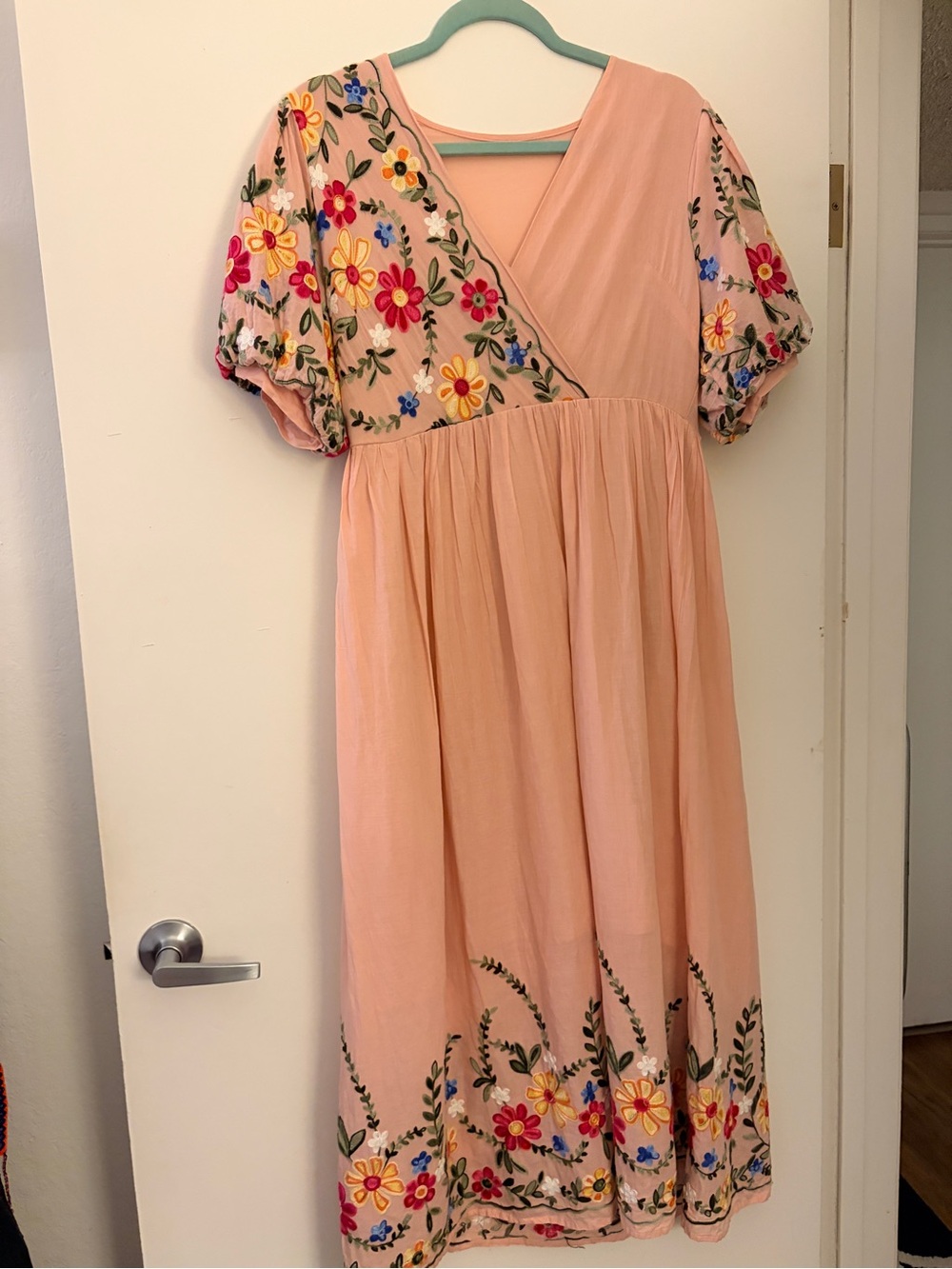 Pink Embroidered dress M